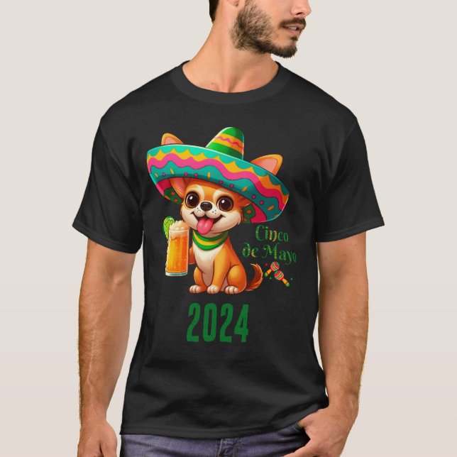 Cinco De Mayo Chihuahua T-Shirt (Front)