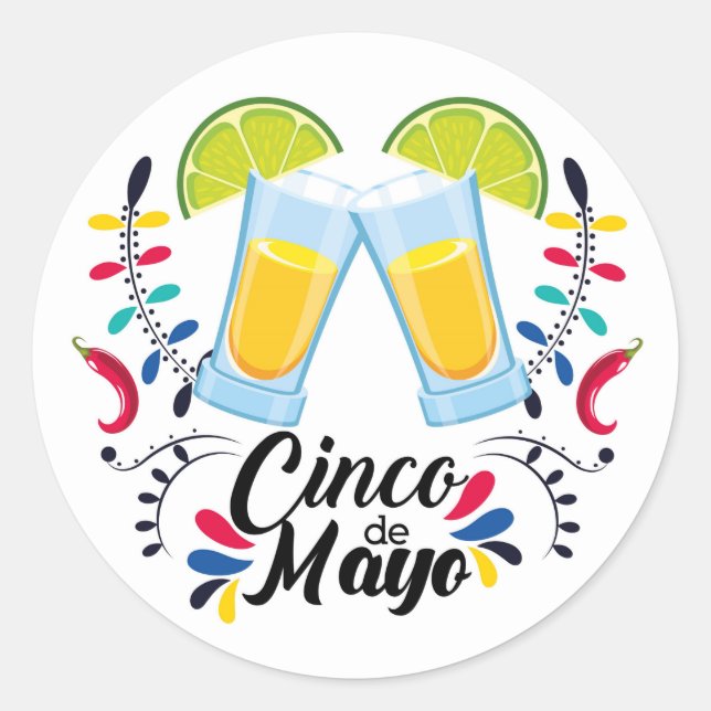  Cinco De Mayo Classic Round Sticker (Front)