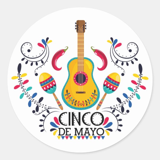  Cinco De Mayo Classic Round Sticker (Front)