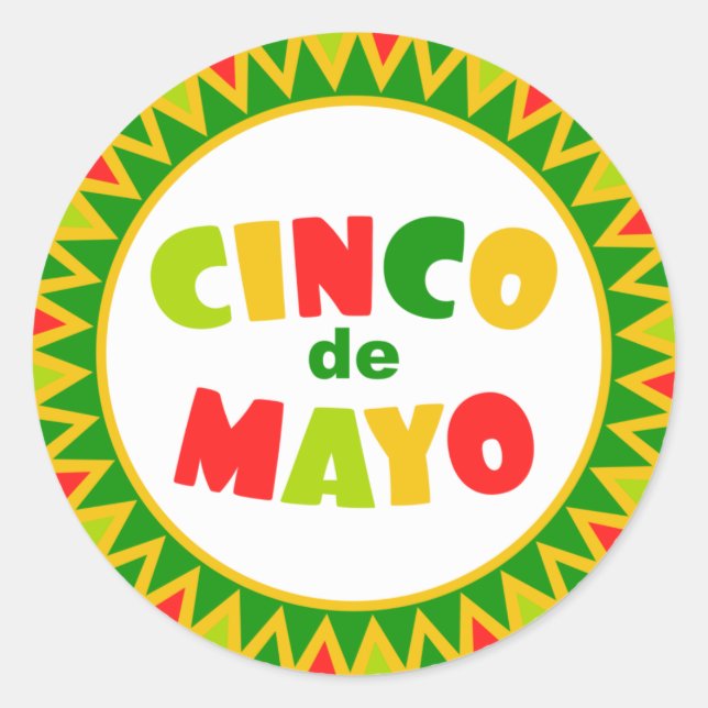 Cinco de Mayo Classic Round Sticker (Front)