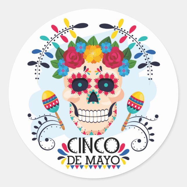  Cinco De Mayo Classic Round Sticker (Front)