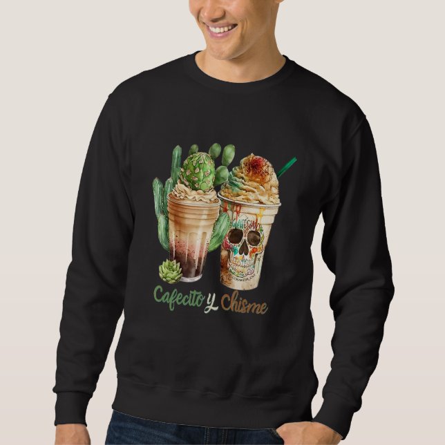Cinco De Mayo Coffee Cup Latte Mexican Fiesta Sweatshirt (Front)