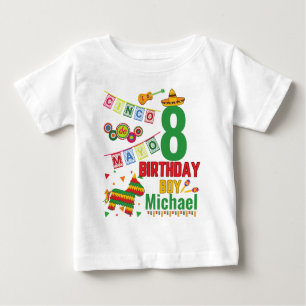 Cinco de Mayo Colourful Birthday Boy Fiesta Party  Baby T-Shirt