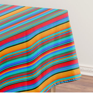 Cinco de Mayo Colourful Mexican Stripes Tablecloth