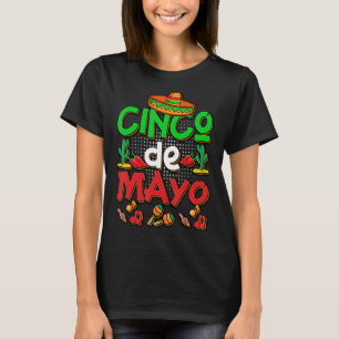 Cinco De Mayo Colourful Vintage Sombrero Mexican H T-Shirt