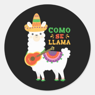 Cinco De Mayo Como Se Llama Shirt Funny What's You Classic Round Sticker