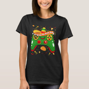 Cinco De Mayo Controller Gaming Gamer Mexico Fiest T-Shirt
