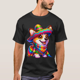 Cinco de Mayo Corgi Dog Mexican Sombrero Fiesta T-Shirt