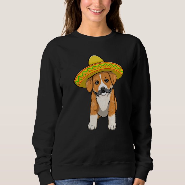 Cinco De Mayo Corgi  Women Dog Love Mexican Dog Sweatshirt (Front)