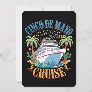 Cinco De Mayo Cruise Mexico Mexican Ship Fiesta Invitation
