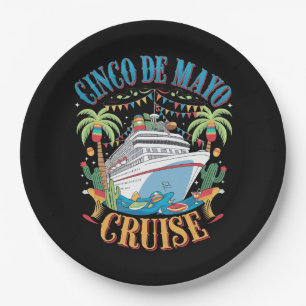 Cinco De Mayo Cruise Mexico Mexican Ship Fiesta Paper Plate