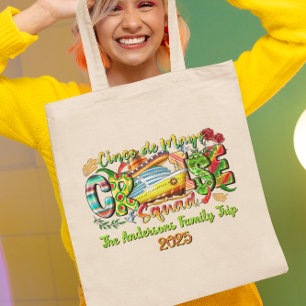 Cinco De Mayo Cruise Shirt Custom Name & Year Tote Bag