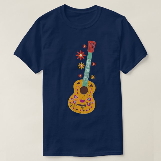 Cinco de Mayo Cute Guitar Music Guitarist Aestheti T-Shirt (Design Front)