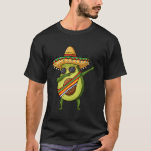 Cinco De Mayo Dabbing Avocado Mexican Sombrero Pon T-Shirt