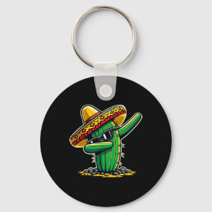 Cinco De Mayo Dabbing Cactus Funny Mexican Boys To Key Ring