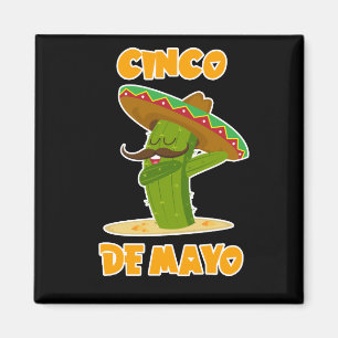 Cinco De Mayo Dabbing Cactus Magnet