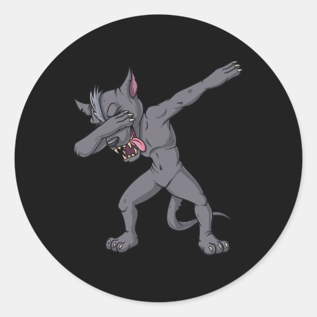 Cinco de Mayo Dabbing Chupacabra Fun Mexican Dab  Classic Round Sticker (Front)