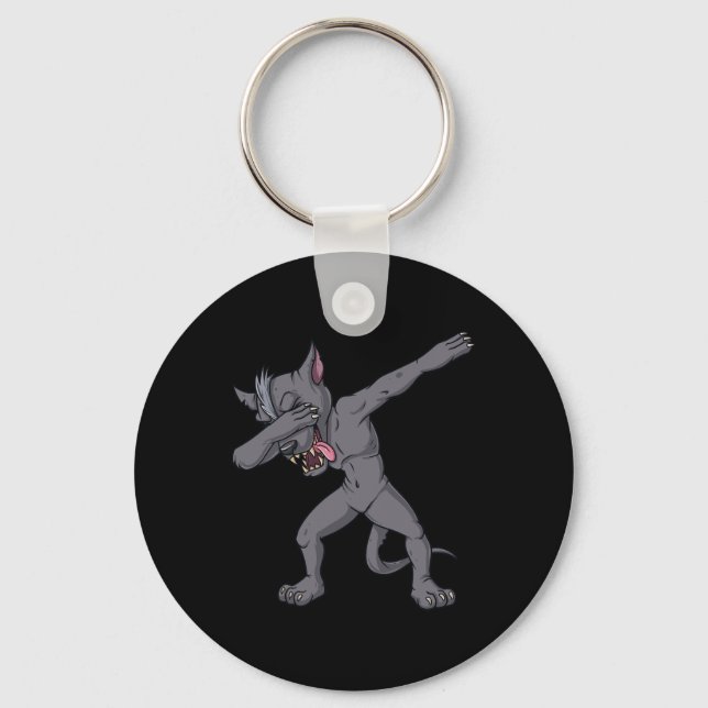 Cinco de Mayo Dabbing Chupacabra Fun Mexican Dab  Key Ring (Front)