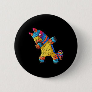 Cinco de Mayo Dabbing Donkey Pinata Fun Mexican Da 6 Cm Round Badge