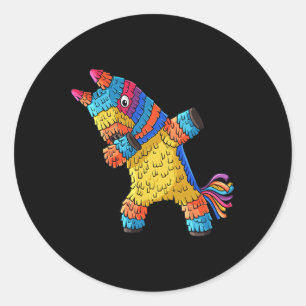 Cinco de Mayo Dabbing Donkey Pinata Fun Mexican Da Classic Round Sticker