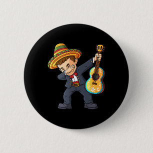 Cinco de Mayo Dabbing Mariachi Mexican Boys Kids 6 Cm Round Badge