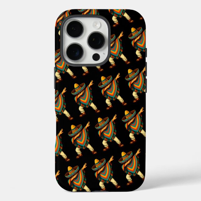 Cinco de Mayo Dabbing Mexican Poncho Case-Mate iPhone Case (Back)