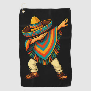 Cinco de Mayo Dabbing Mexican Poncho Golf Towel
