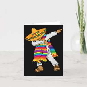 Cinco De Mayo Dabbing Mexican Poncho Kids Toddler Card