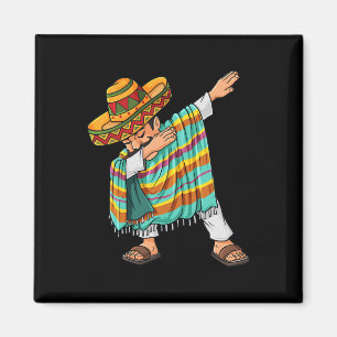 Cinco de Mayo Dabbing Poncho Sombrero Fun Mexican  Magnet