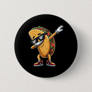 Cinco De Mayo Dabbing Taco Funny Mexican Food Boys 6 Cm Round Badge