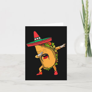 Cinco De Mayo Dabbing Taco Mexican Sombrero Hat Da Card