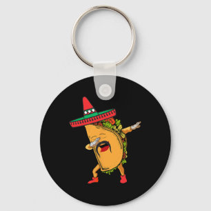 Cinco De Mayo Dabbing Taco Mexican Sombrero Hat Da Key Ring