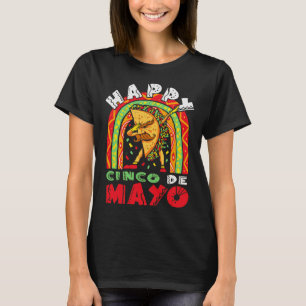 Cinco De Mayo Dabbing Taco Rainbow Mexican Festiva T-Shirt