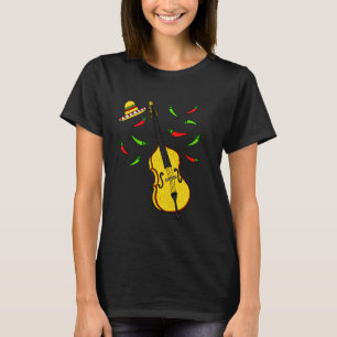 Cinco De Mayo Double Bass, Bassist Mexican Musicia T-Shirt