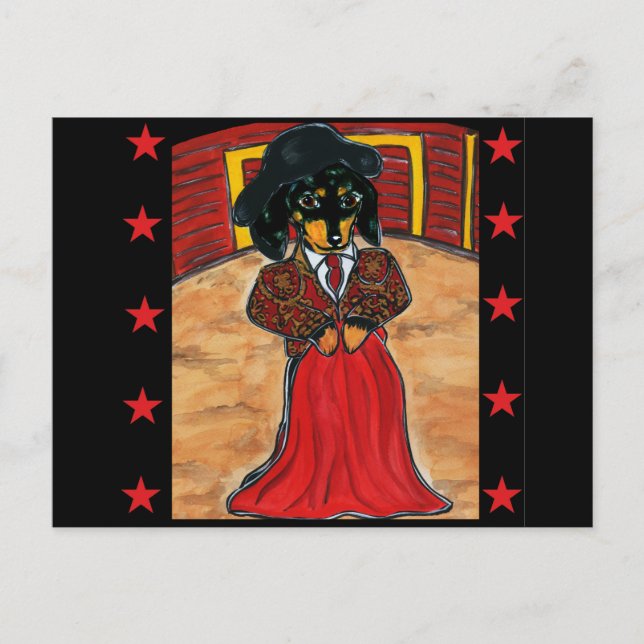 Cinco de mayo doxies postcard (Front)