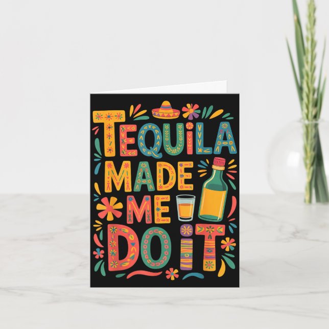 Cinco de mayo drinking funny party alcohol  card (Front)