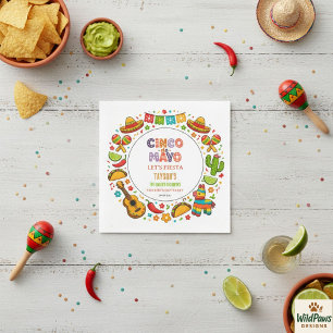 Cinco de Mayo Fiesta – Colorful Party Celebration Napkin