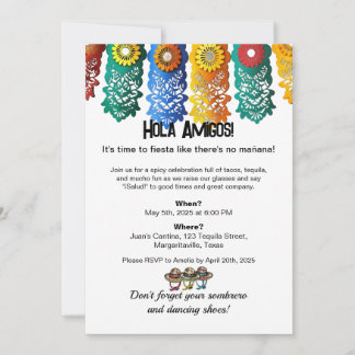 Cinco de Mayo Fiesta Colourful Banners Invitation
