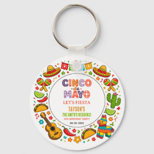 Cinco de Mayo Fiesta – Colourful Party Celebration Key Ring