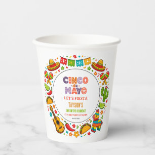 Cinco de Mayo Fiesta – Colourful Party Celebration Paper Cups