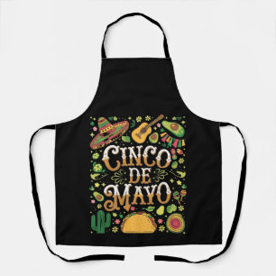 Cinco De Mayo Fiesta Cute Party Elements Apron