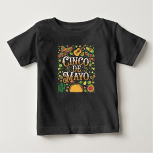 Cinco De Mayo Fiesta Cute Party Elements Baby T-Shirt