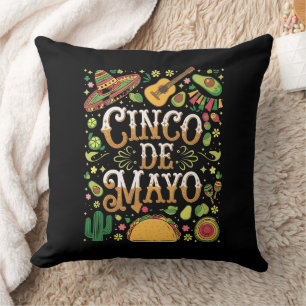 Cinco De Mayo Fiesta Cute Party Elements Cushion
