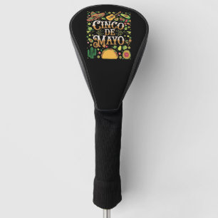 Cinco De Mayo Fiesta Cute Party Elements Golf Head Cover