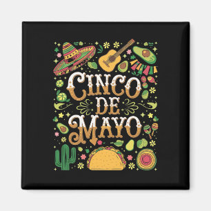 Cinco De Mayo Fiesta Cute Party Elements Magnet