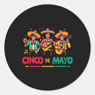 Cinco De Mayo Fiesta Fun Family Match 5 De Mayo 1 Classic Round Sticker