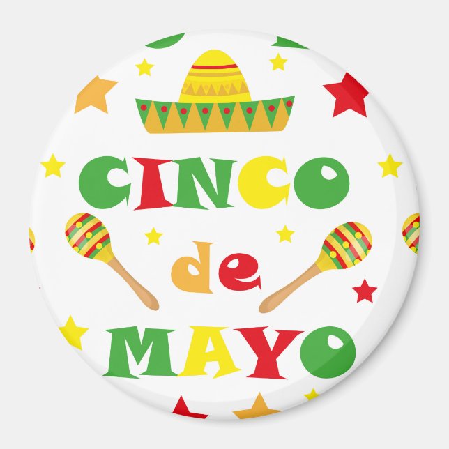 Cinco de Mayo Fiesta in Mexico holiday Magnet (Front)