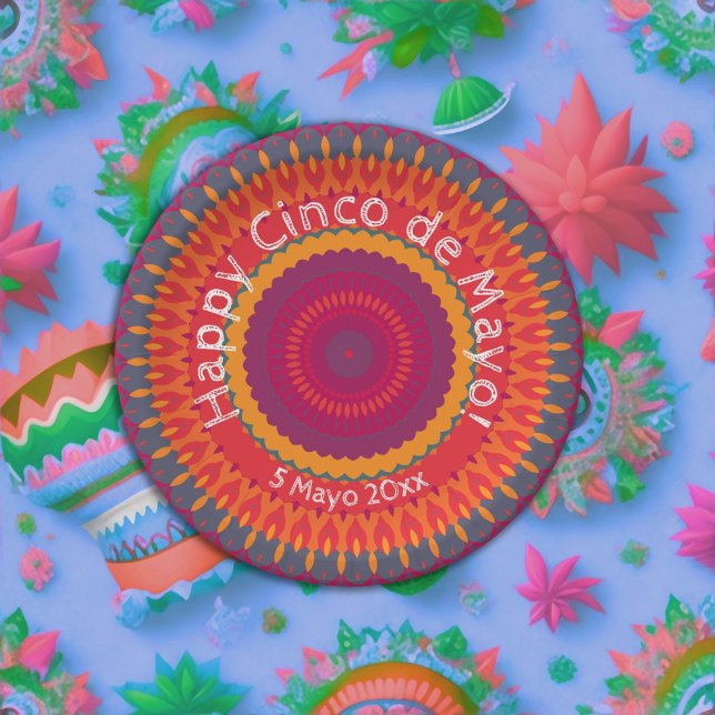 Cinco de Mayo Fiesta Kaleidoscope Paper Plate (Creator Uploaded)