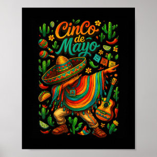 Cinco De Mayo Fiesta Mexican Boy Poncho Party For  Poster