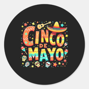 Cinco De Mayo Fiesta Mexican  Classic Round Sticker